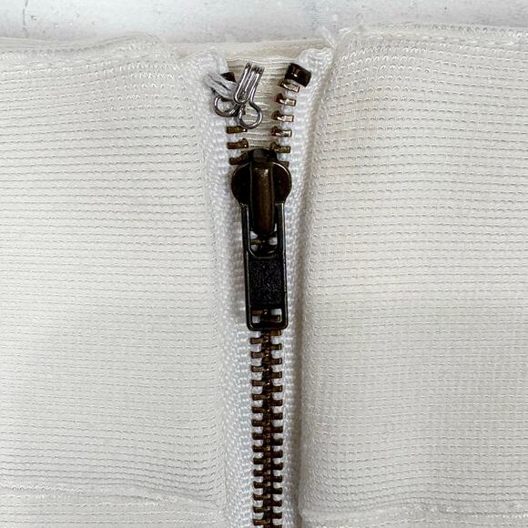 Anthropologie Maeve Womens Mod Mini Skirt Ivory Stretch Viscose Size Small - Picture 8 of 9